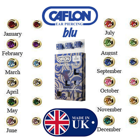 Caflon Blu Gold Plated Assorted Birthstones 12 Pack January to December