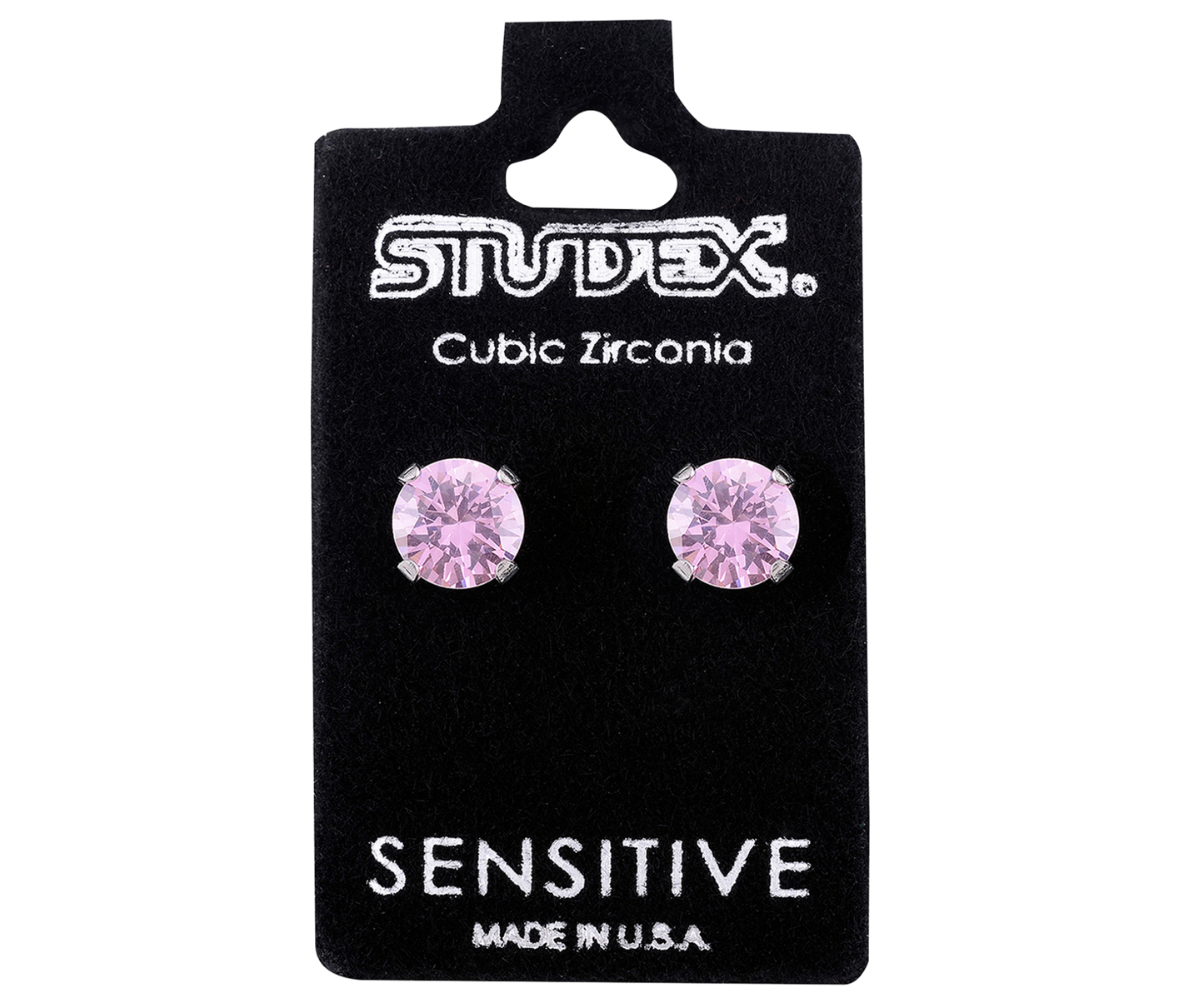 Studex Sensitive Stainless Steel Tiff. 6mm Pink Cubic Zirconia