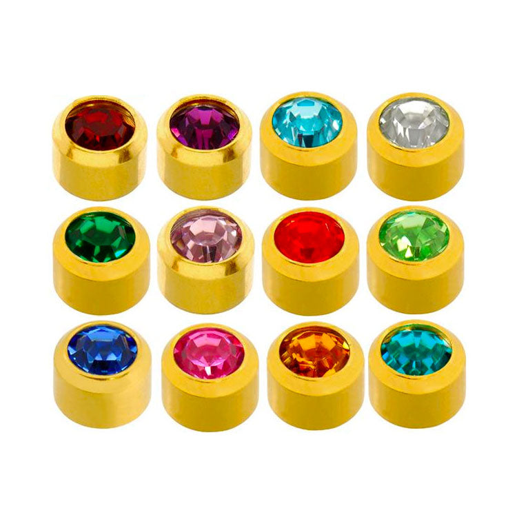Caflon Blu Gold Plated Assorted Birthstones 12 Pack January to December