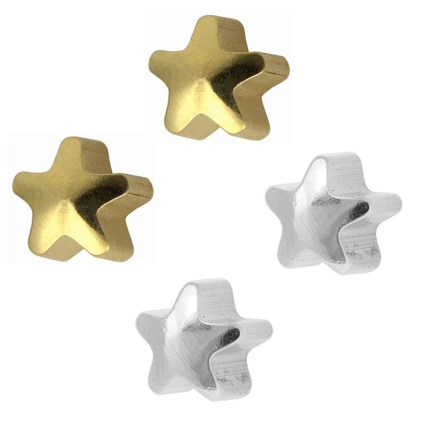 STUDEX Regular Gold Plated Stainless Steel Star Shape Earring