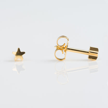 STUDEX Regular Gold Plated Stainless Steel Star Shape Earring