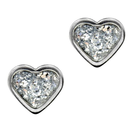 Studex Sensitive Stainless Steel Clear Glitter Heart