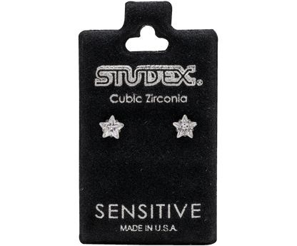 Studex Sensitive Stainless Steel Tiff. 5mm Cubic Zirconia Star Cut