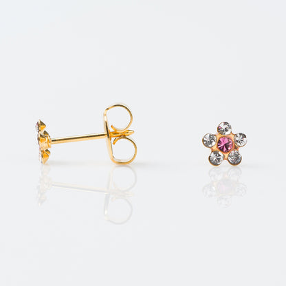 Studex Sensitive Gold Plated Daisy Crystal – Rose