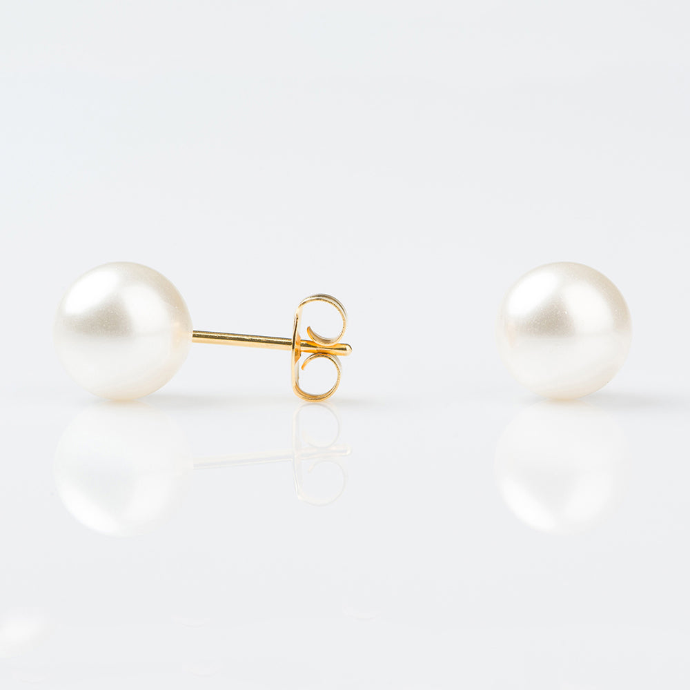 Studex Sensitive Gold Plated 8mm White Pearl