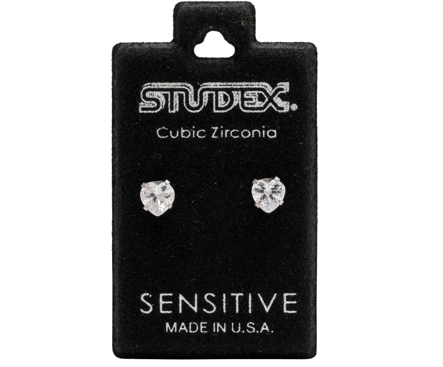 Studex Sensitive Stainless Steel 5mm x 5mm Cubic Zirconia Heart