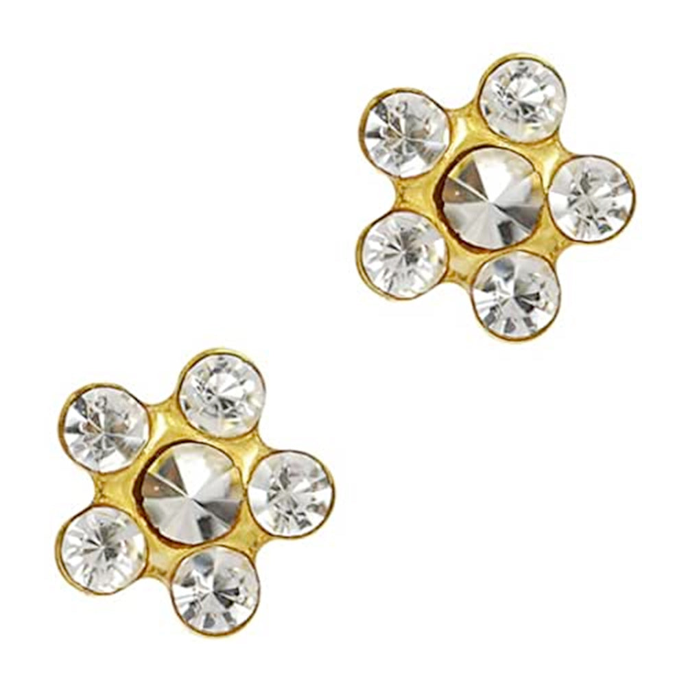 Studex Sensitive Gold Plated Daisy April Crystal
